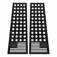 JSD B-Pillar Trim Covers for 2021 2022 2023 2024 2025 2026 Ford Bronco, Aluminum Alloy Window Pillar Covers, US Flag