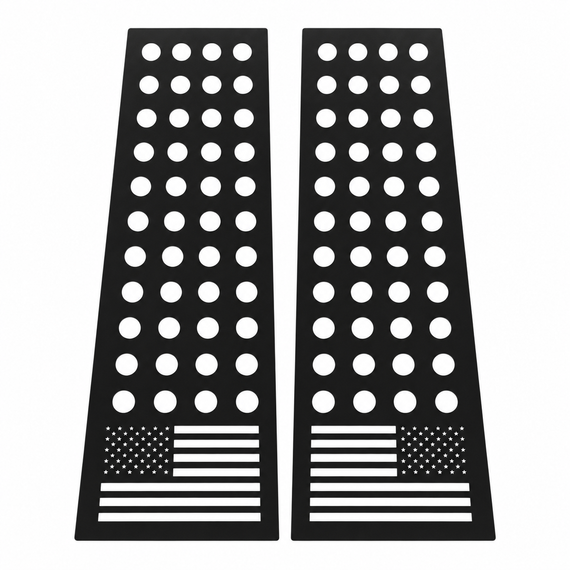 JSD B-Pillar Trim Covers for 2021 2022 2023 2024 2025 2026 Ford Bronco, Aluminum Alloy Window Pillar Covers, US Flag