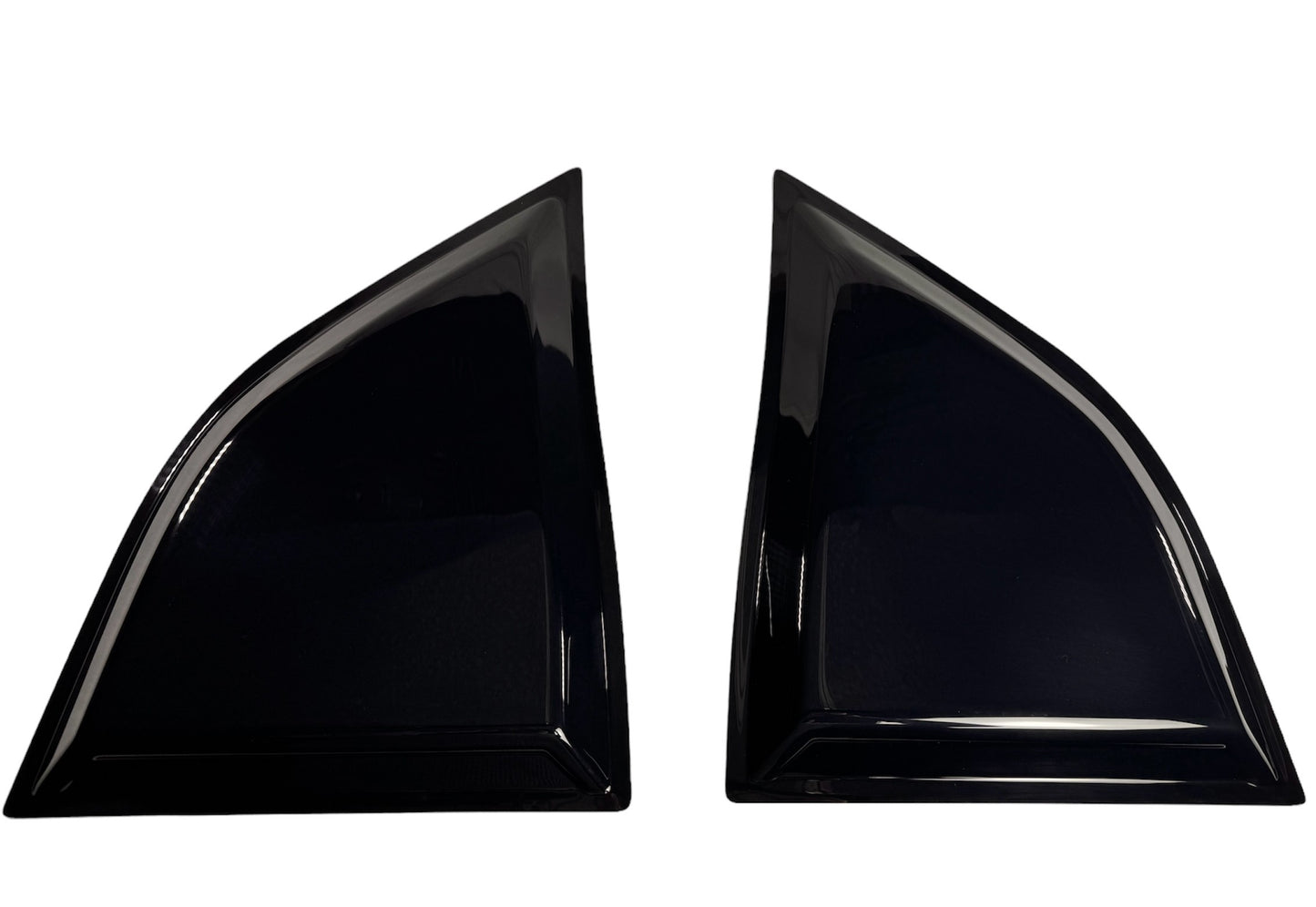 Quarter Window Scoops for Dodge Challenger 2008-2023 by JSD, Gloss Black