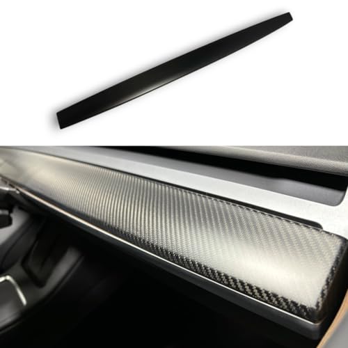 JSD Carbon Fiber Center Console Dashboard Trim Strip for 2020 - 2024 Tesla Model Y and 2017 - 2024 Model 3