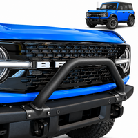 JSD Bull Bar for 2021-2026 Ford Bronco, Front Bumper Grille Guard Compatible with Modular Front Bumper Only, Black Powder Coated Steel