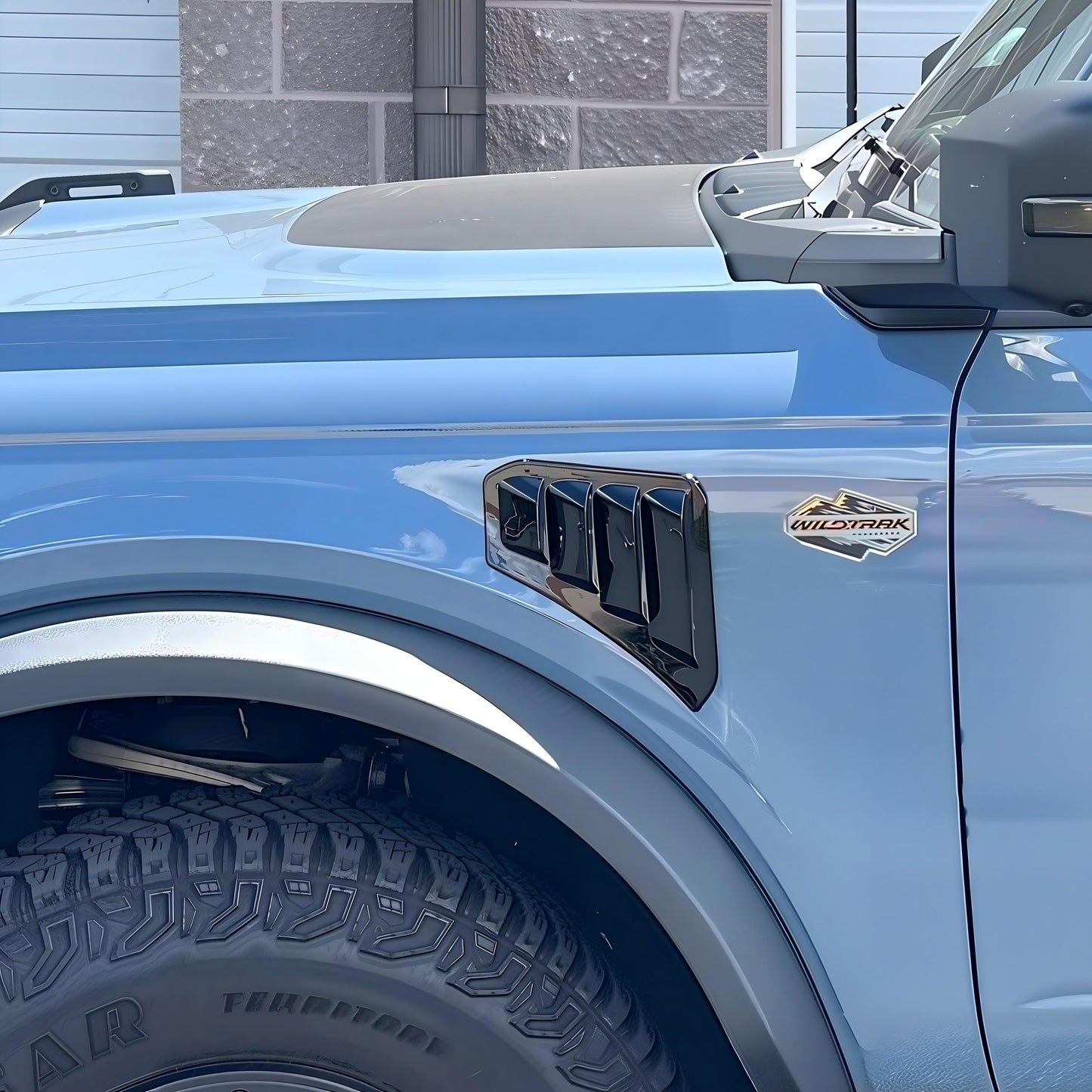 JSD Space Bronco Front Side Fender Vents Trim Compatible with Ford Bronco 2021-Present Black Exterior Accessories 2pcs