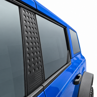 JSD B-Pillar Trim Covers for 2021 2022 2023 2024 2025 2026 Ford Bronco, Aluminum Alloy Window Pillar Covers, US Flag