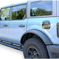 JSD Space USA Flag Style Fuel Door Cover Gas Tank Door Trim fits Ford Bronco Accessories 2021+, Gloss Black