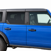 JSD B-Pillar Trim Covers for 2021 2022 2023 2024 2025 2026 Ford Bronco, Aluminum Alloy Window Pillar Covers, US Flag