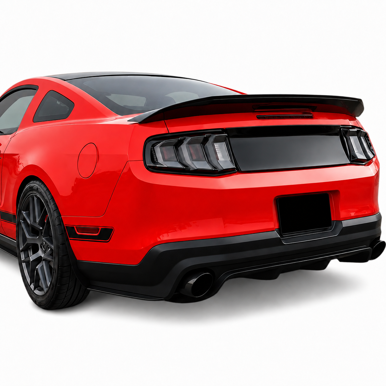 JSD Decklid Blackout Panel without Hole for 2010-2014 Ford Mustang, Gloss Black