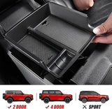 JSD Armrest Storage Insert Box for 2021-2025 Bronco 2/4 Door with Non-Slip Mat