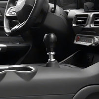 JSD 6-Speed Shift Knob; Black Leather (15-25 Mustang GT, Dark Horse)