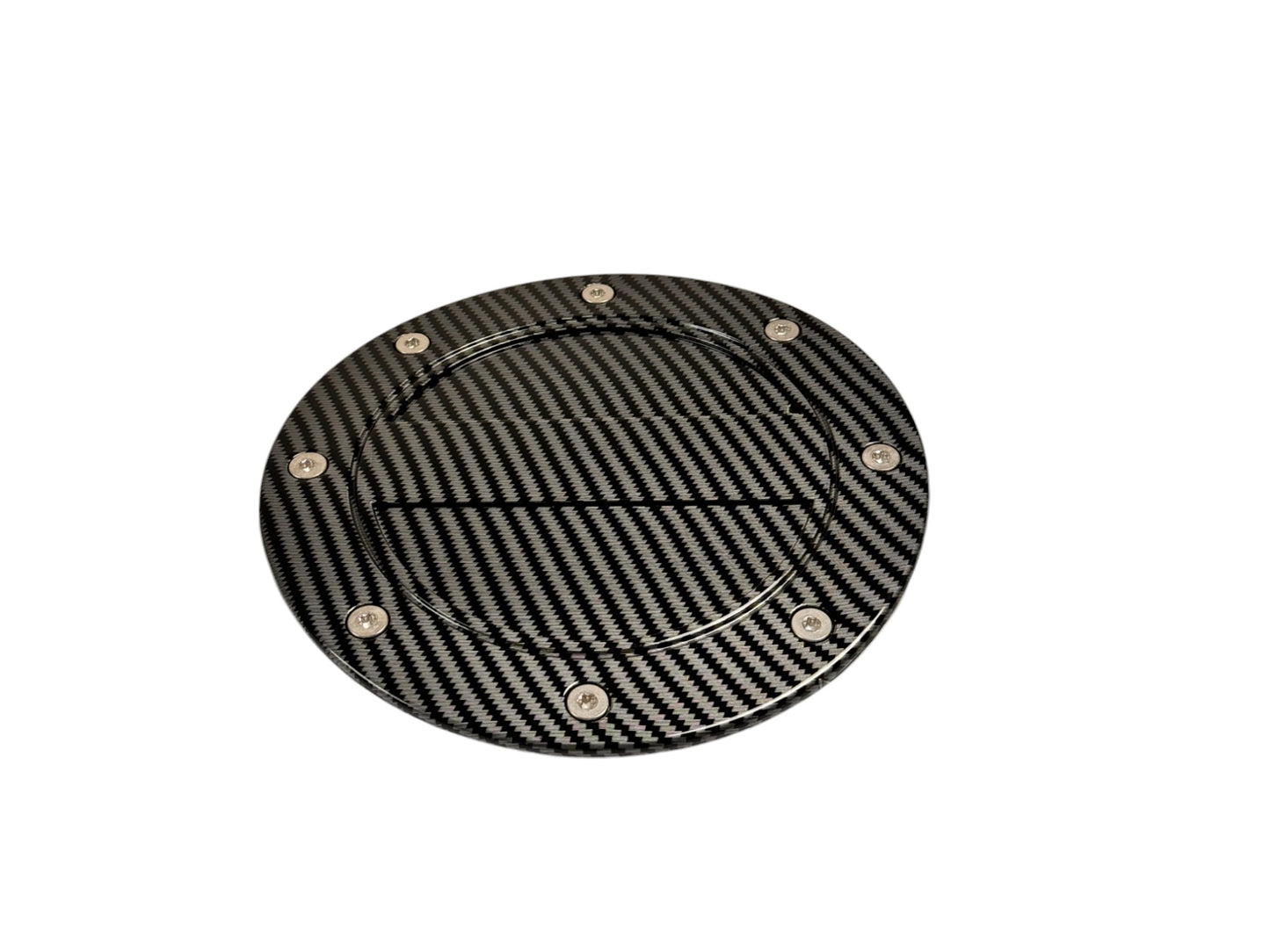 JSD Modern Style Replacement Fuel Door for Ford Mustang 2024 All Models, Carbon Fiber Style