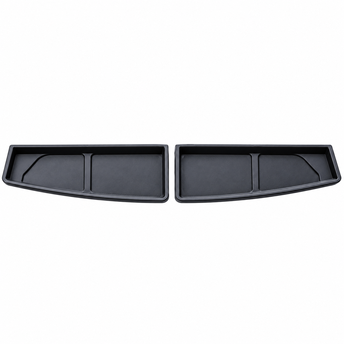 JSD Space 2PCS Front Dashboard Storage Box Tray Trim – Black, Fitment:2021–2024 Ford Bronco (2-Door & 4-Door Models) Note: Not Compatible with Bronco Sport