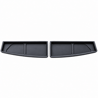 JSD Space 2PCS Front Dashboard Storage Box Tray Trim – Black, Fitment:2021–2024 Ford Bronco (2-Door & 4-Door Models) Note: Not Compatible with Bronco Sport