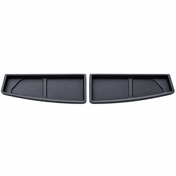 JSD 2PCS Front Dashboard Storage Box Tray Trim – Black, Fitment:2021–2024 Ford Bronco (2-Door & 4-Door Models) Note: Not Compatible with Bronco Sport