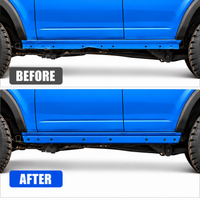 JSD Side Skirt Pinch Weld Covers for Ford Bronco 4-Door, Rocker Panel Guards