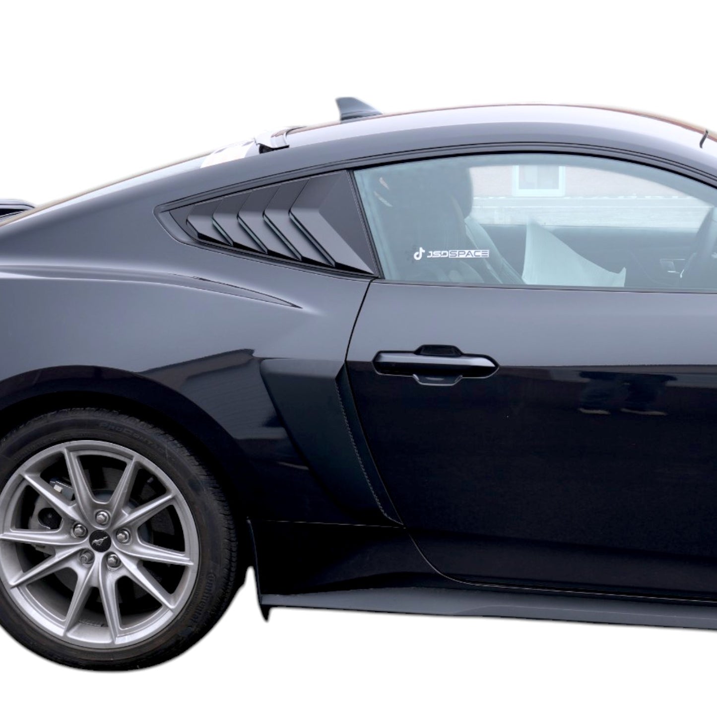 JSD Side Scoops for 2024+ Mustang, Matte Black Primer