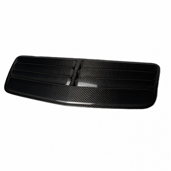 JSD Real Carbon Fiber Replacement Hood Vent Accent for 2024 2025 Mustang GT, Dark Horse