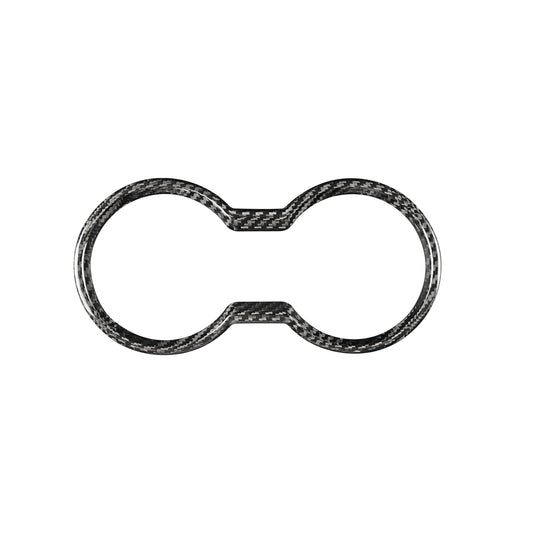 JSD Dry Carbon Fiber Cup Holder Trim Cover for 2024 2025 Mustang