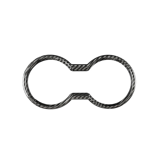JSD Dry Carbon Fiber Cup Holder Trim Cover for 2024 2025 Mustang