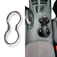 JSD Dry Carbon Fiber Cup Holder Trim Cover for 2024 2025 Mustang
