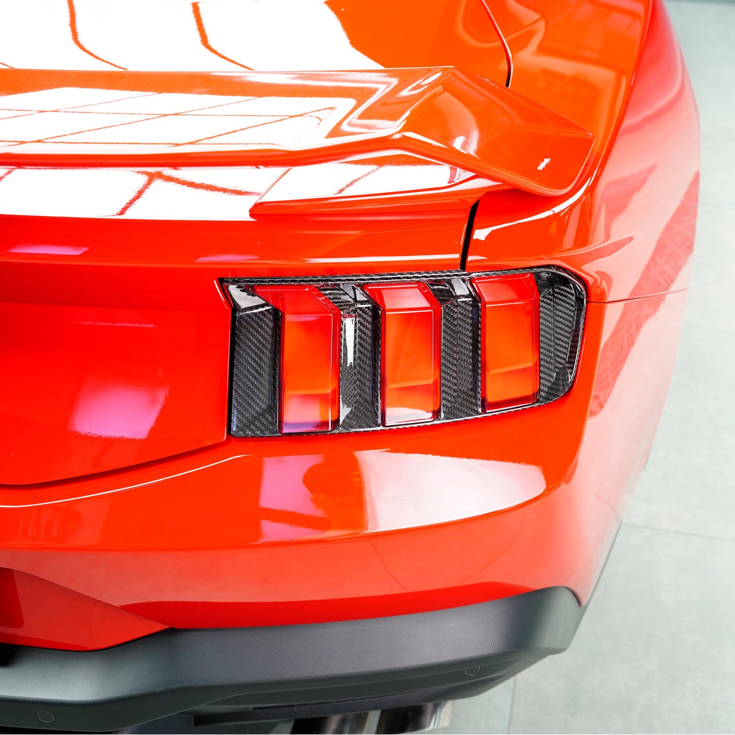 JSD Dry Carbon Fiber Taillight Trim Bezel for 2024 2025 Mustang