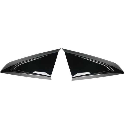 JSD Quarter Window Scoops for Mustang 2024-2025 Fastback, Gloss Black