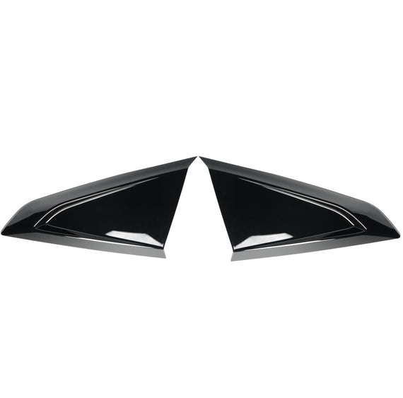 JSD Quarter Window Scoops for Mustang 2024-2025 Fastback, Gloss Black