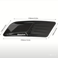 Hood Vent Scoop Covers; Carbon Fiber Style (15-17 Mustang)