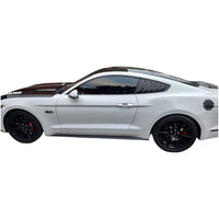 JSD Vintage Quarter Window Louvers for 15-23 Mustang Fastback; Matte Black
