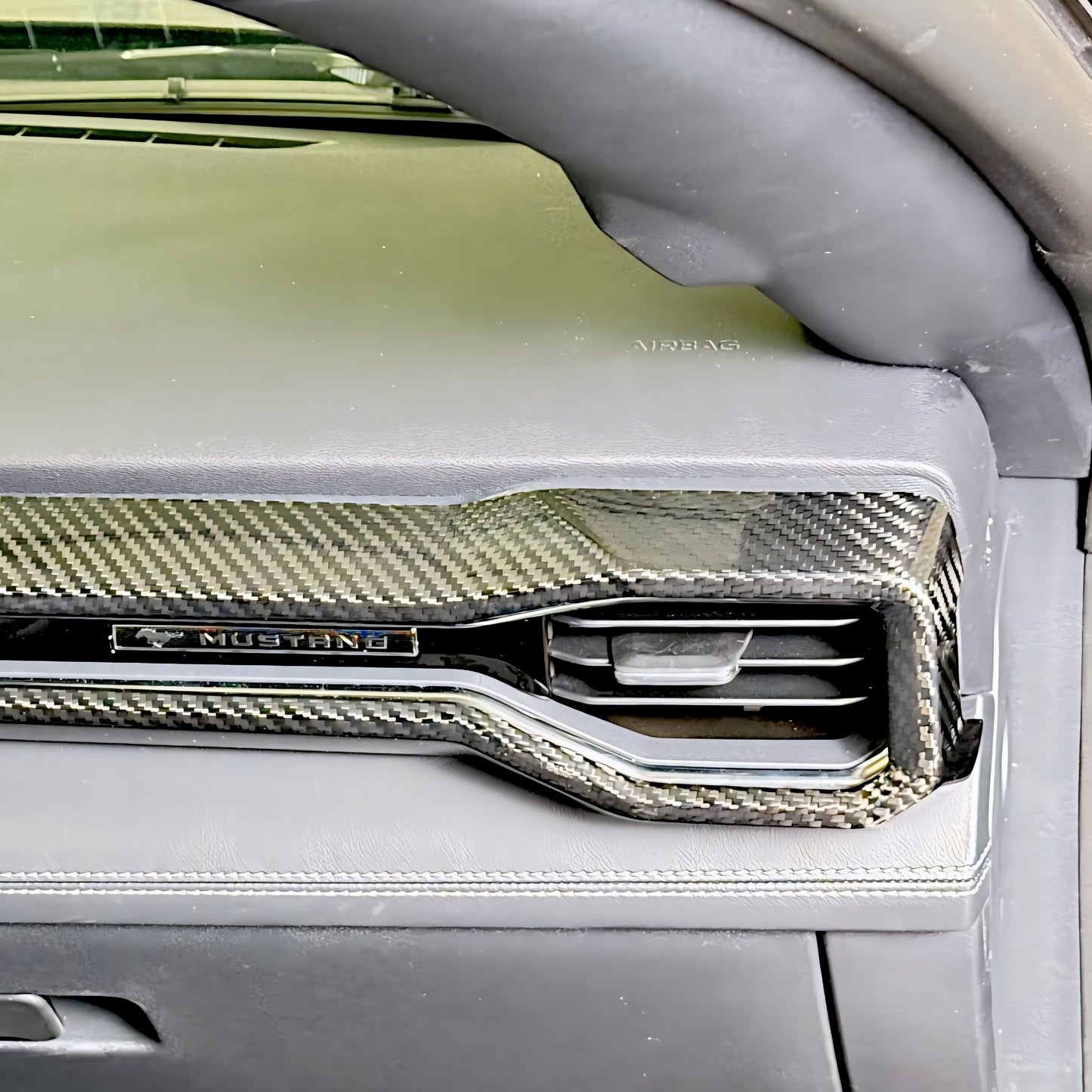 JSD Dry Carbon Fiber Co-pilot AC Outlet Cover for Mustang 2024 2025