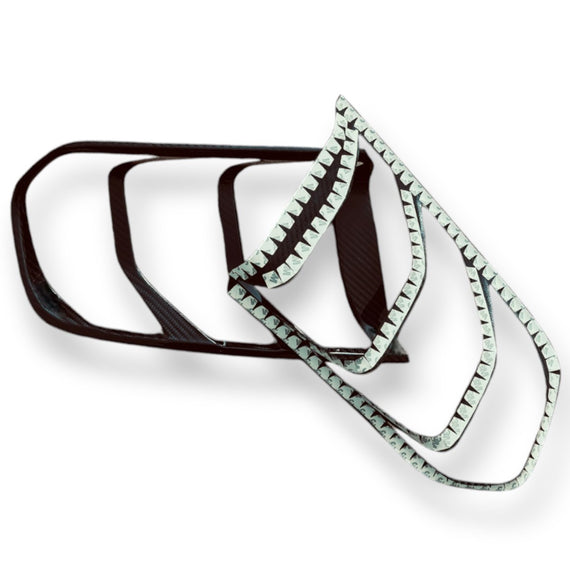 JSD Dry Carbon Fiber Taillight Trim Bezel for 2018-2023 Mustang (Excluding GT350)