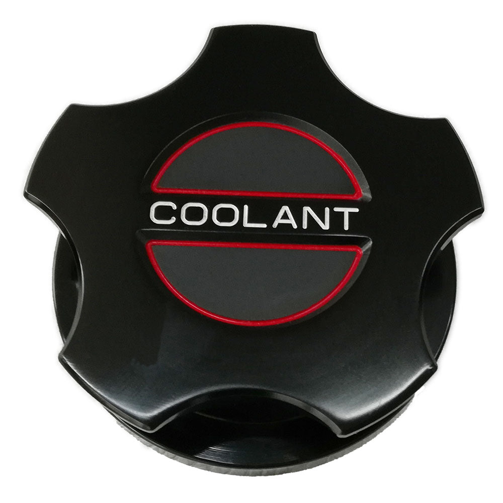 JSD Space Billet Aluminum Coolant Radiator Cap Cover for Ford Mustang 2015-2025; Anodized Black