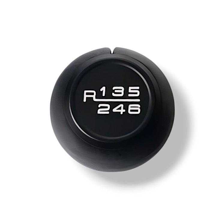 JSD 6-Speed Shift Knob; Black Leather (15-25 Mustang GT, Dark Horse)