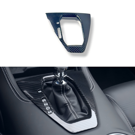 JSD Dry Carbon Fiber Shifter Trim for 2024 2025 Mustang Automatic Transmission