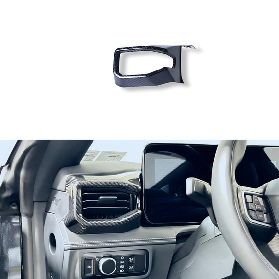 JSD Dry Carbon Fiber Driver side AC Outlet Cover for Mustang 2024+