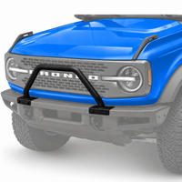 JSD Bull Bar for 2021-2026 Ford Bronco, Front Bumper Grille Guard Compatible with Modular Front Bumper Only, Black Powder Coated Steel