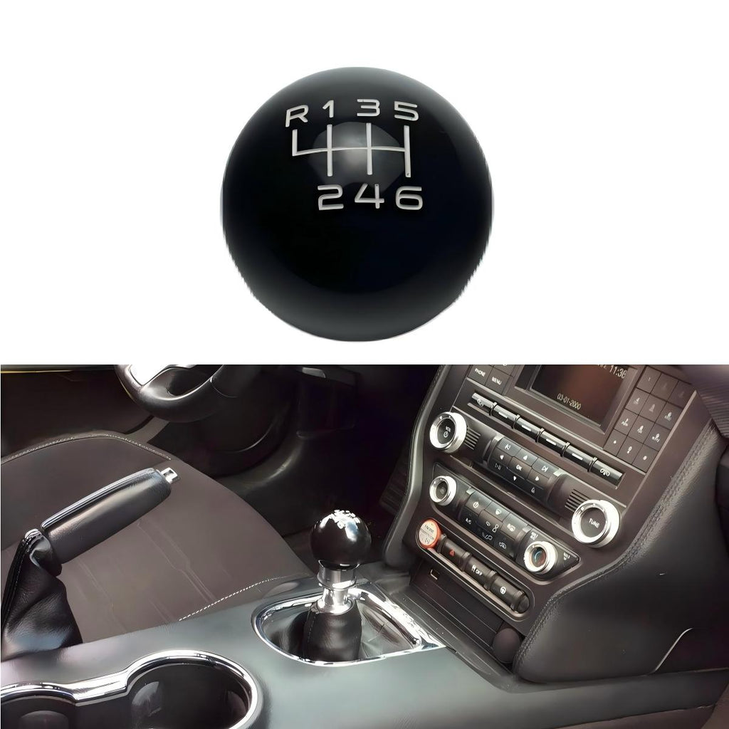 JSD Billiard style 6-Speed Shift Knob; (15-23 Mustang GT, EcoBoost, V6)