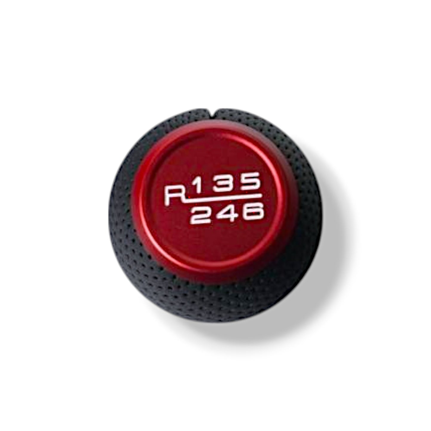 JSD 6-Speed Shift Knob; Black Perforated Leather (15-25 Mustang GT, Dark Horse)