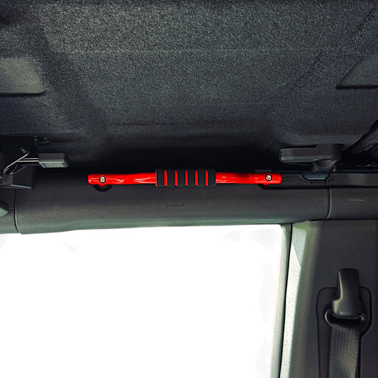 JSD 2PCS Aluminum Grab Handles For 2021-2025 Ford Bronco 2&4 Door ONLY Fit Front Seat Roll Bar Handgrip Handles（Not Fit Rear Seat), Red