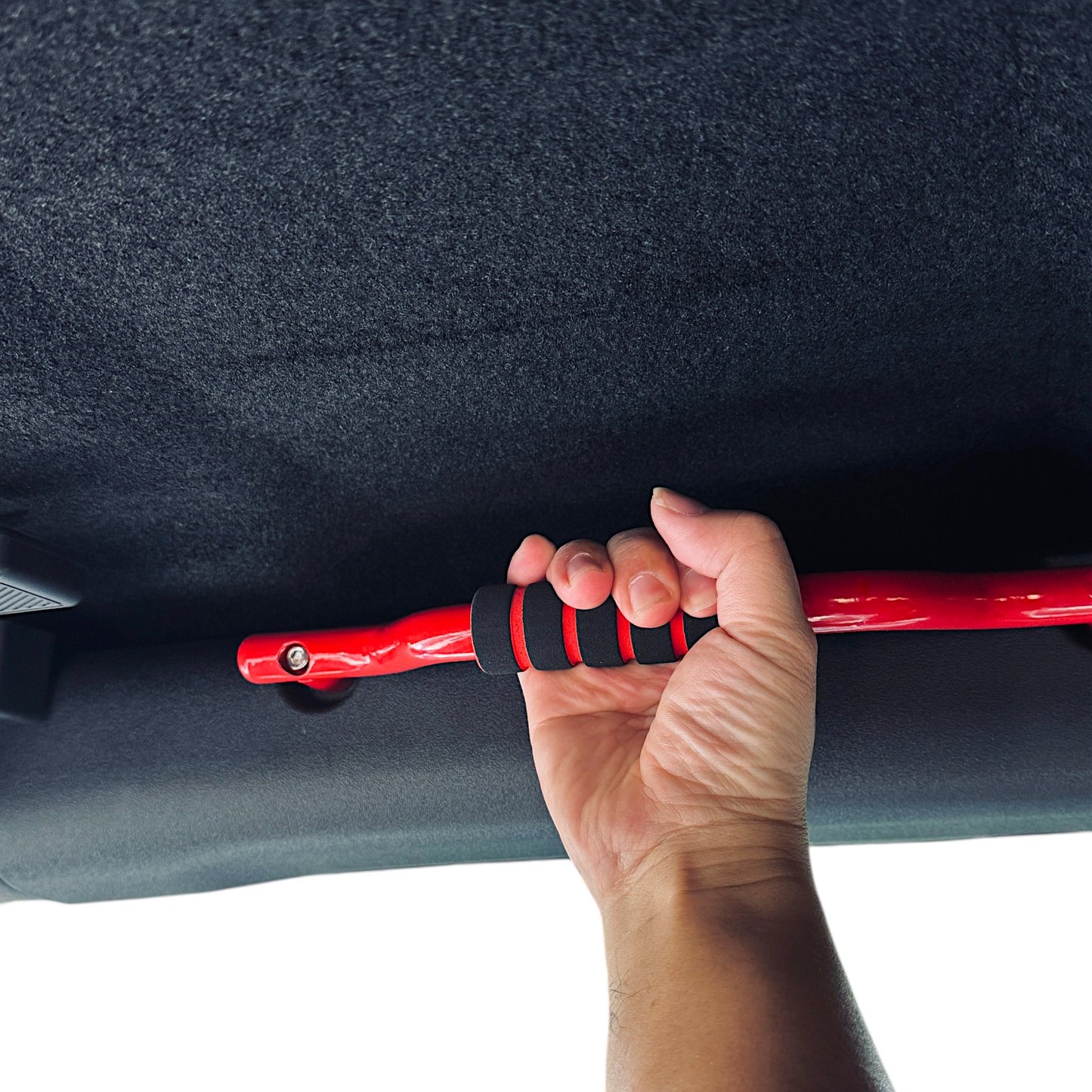 JSD 2PCS Aluminum Grab Handles For 2021-2025 Ford Bronco 2&4 Door ONLY Fit Front Seat Roll Bar Handgrip Handles（Not Fit Rear Seat), Red