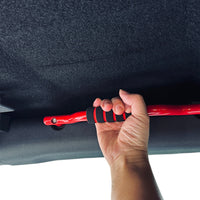 JSD 2PCS Aluminum Grab Handles For 2021-2025 Ford Bronco 2&4 Door ONLY Fit Front Seat Roll Bar Handgrip Handles（Not Fit Rear Seat), Red