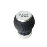 JSD 6-Speed Shift Knob; Black Perforated Leather (15-25 Mustang GT, Dark Horse)