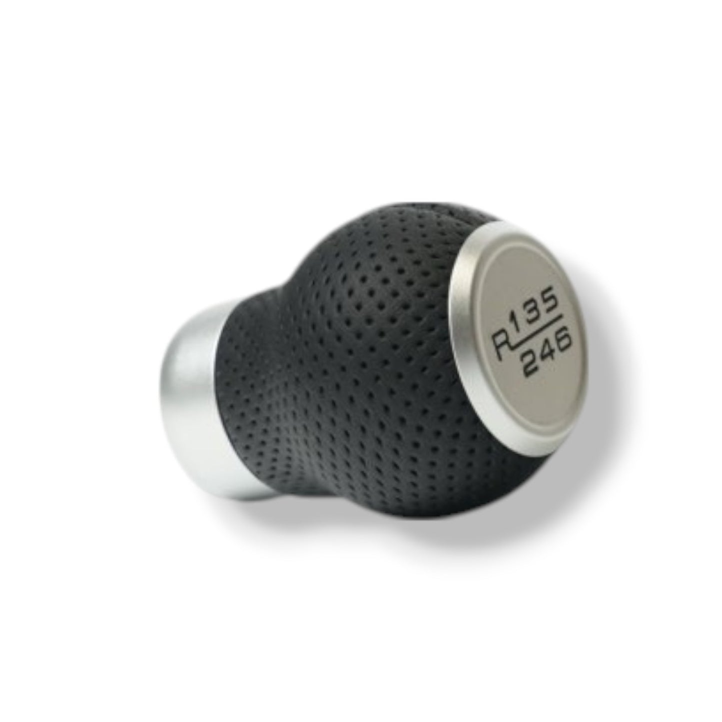 JSD 6-Speed Shift Knob; Black Perforated Leather (15-25 Mustang GT, Dark Horse)