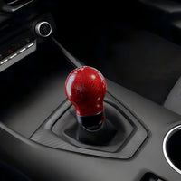 JSD 6-Speed Shift Knob; Real Red Carbon Fiber (15-25 Mustang GT, Dark Horse)
