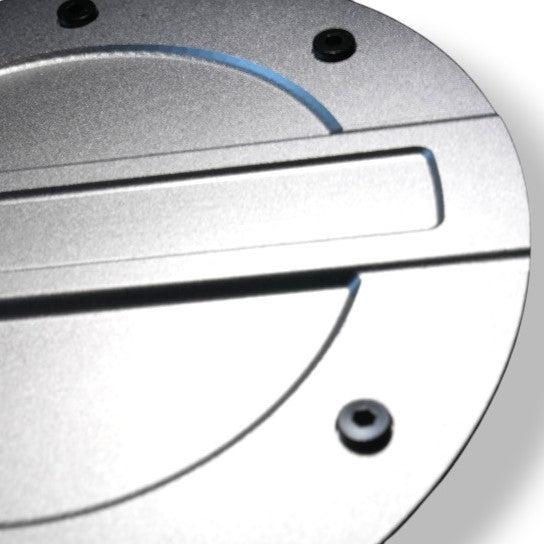 JSD Billet Aluminum Fuel Door for Ford Mustang 2024+, Black Anodized