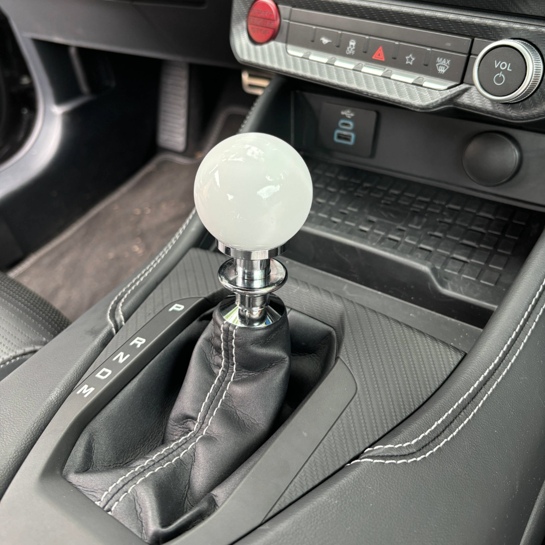 JSD Automatic Shifter Handle for 2015-2025 Mustang; White (NOT COMPATIBLE FOR GT350 & GT500)