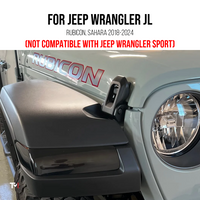 Smoked Acrylic Turn Signal Light Cover for 2018-2025 Jeep Wrangler JL Rubicon, Sahara &20-25 Jeep Gladiator JT Rubicon, Sahara w/LED Fender Lights (Not Fits sport)