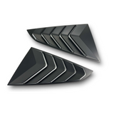 Sport Quarter Window Louvers for 2024+ Mustang Fastback by JSD, Matte Black