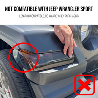 Smoked Acrylic Turn Signal Light Cover for 2018-2025 Jeep Wrangler JL Rubicon, Sahara &20-25 Jeep Gladiator JT Rubicon, Sahara w/LED Fender Lights (Not Fits sport)