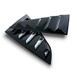 Vintage Quarter Window Louvers for 2024+ Mustang Fastback by JSD, Gloss Black