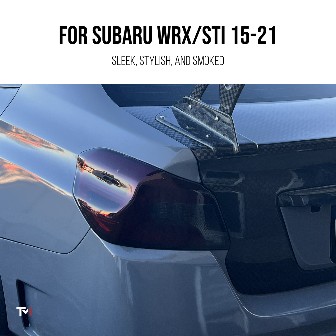 Smoked Tail Light Covers for 2015-2021 Subaru WRX/STI By Tint My Light