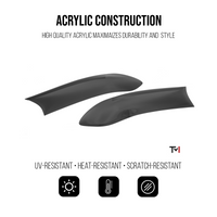 Smoked Acrylic Headlight Covers for 2016-2023 Dodge Charger By Tint My Light